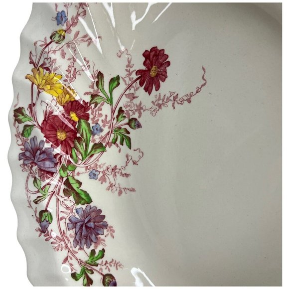 Copeland Spode Fairy Dell Vegetable Bowl Serving Dish Oval Swirl Made England - Picture 8 of 12